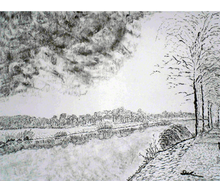 Dirk Nienemann, Künstler Holzkohlezeichnungen, Lehrte Hannover, Drucke Holzkohlezeichnungen,Abstrakte, Landschaft, Stillleben