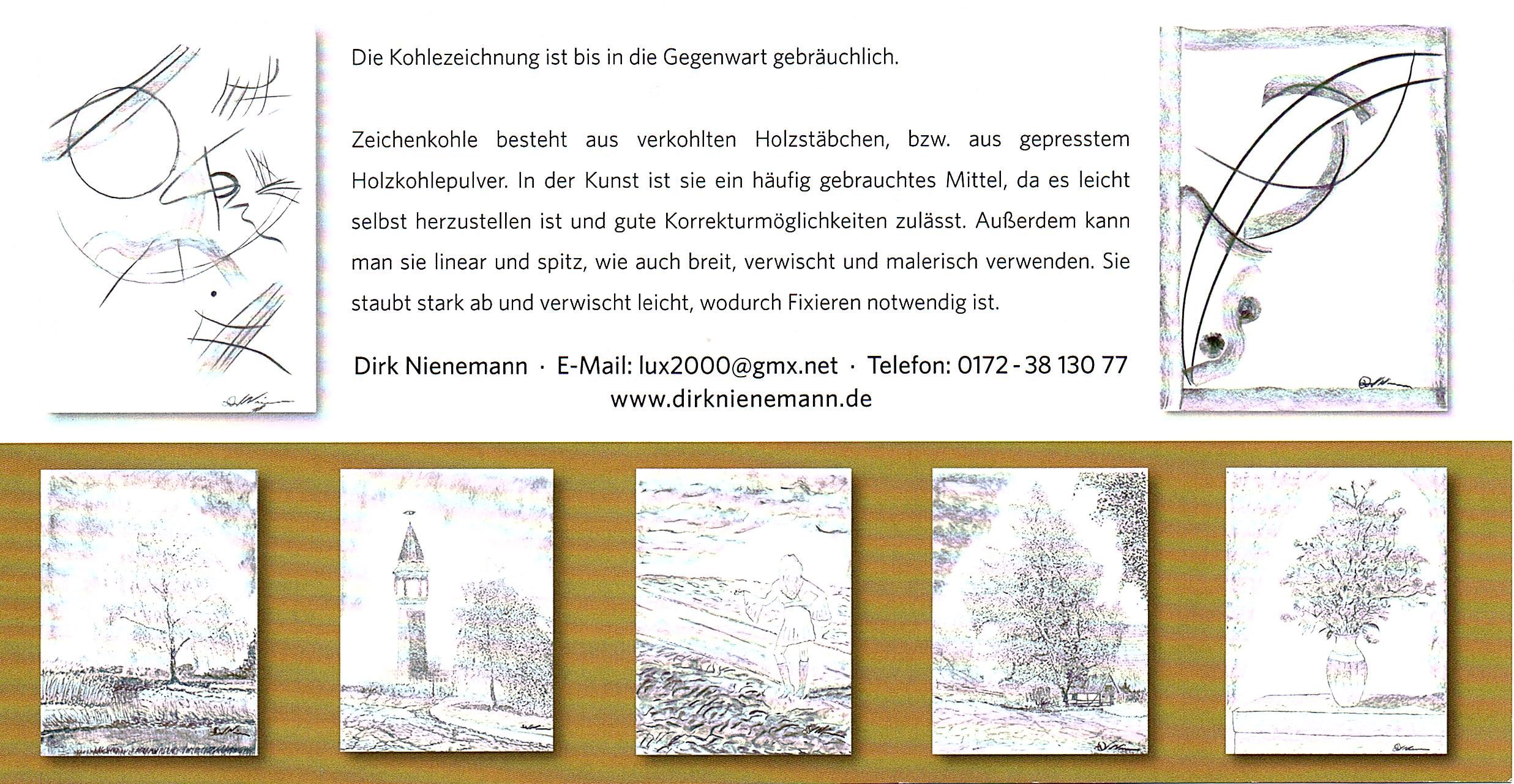 Dirk Nienemann, Künstler Holzkohlezeichnungen, Lehrte Hannover, Drucke Holzkohlezeichnungen,Abstrakte, Landschaft, Stillleben